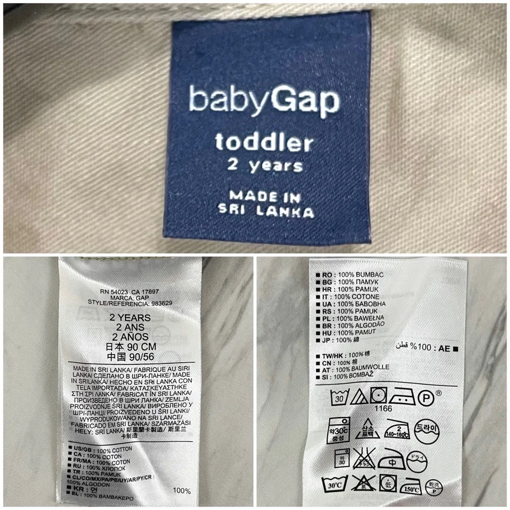 BabyGap- Khaki Woven Button Down Shirt Size 2T_6